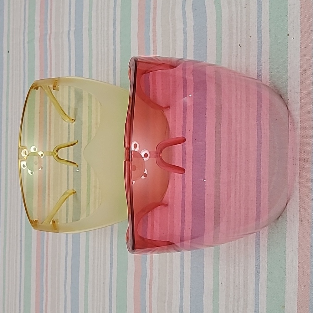 Yellow and Pink Oversized Sunglasses